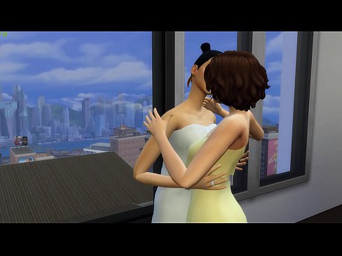 Mature lesbian with her having sex