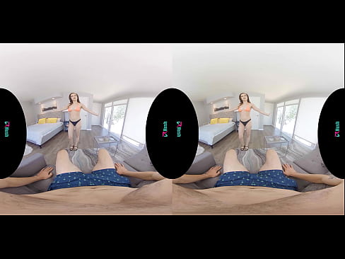 Your busty brunette girlfriend is ready to ride your cock in virtual reality