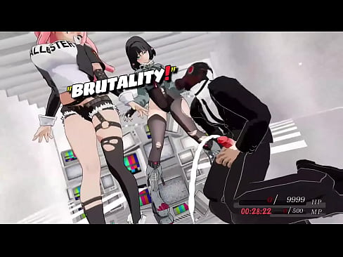 Ballbusting 3D: Jane, Nicole Y 2B Jugando A Patear Testículos