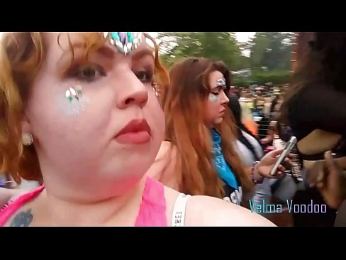 RAVE IN THE WOODS with chubby redhead velma voodoo