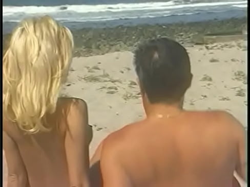Hot blonde sucks off hung stud on the beach then gets drilled