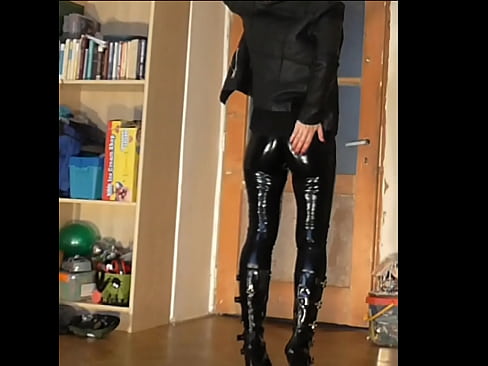 leggings black latex