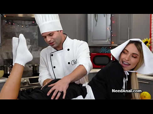 Cooking then anal with sexy Khloe