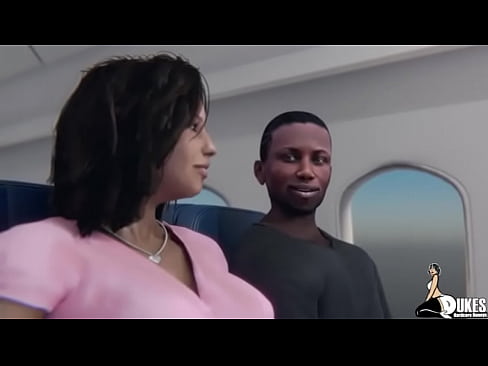 Comendo uma uma mãe de família do avião