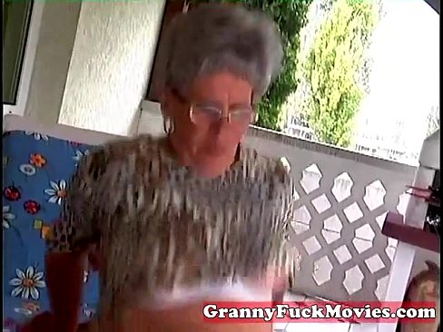 Young stud fucking old fat granny