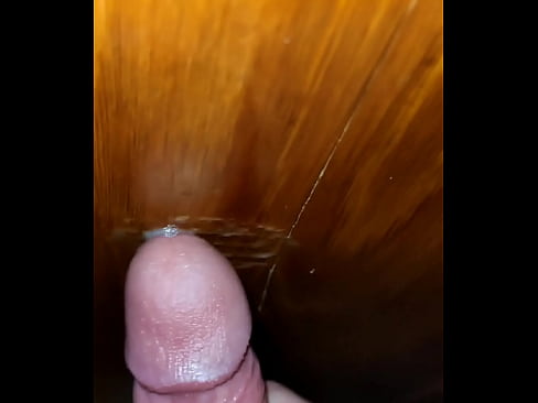 masturbation and cum on door