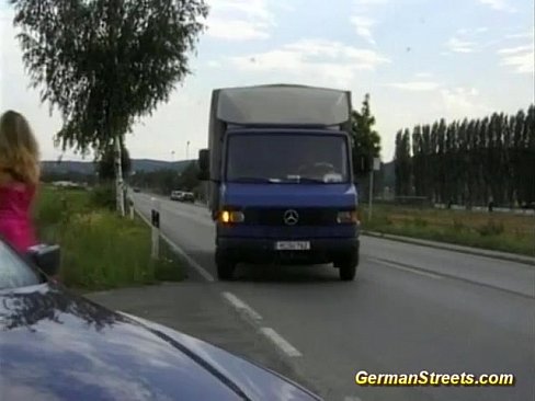 german teen picked up for douple penetration