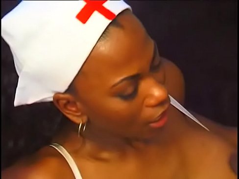 Busty ebony nurse rescue a guy and fucks him