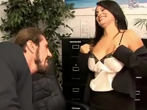 Big Titted Boss Teasing Her Horny Employee