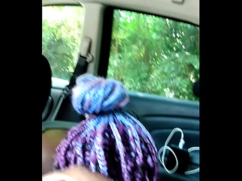Black hooker gives rimjob in car
