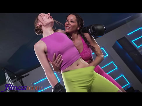 Fitness Rooms Sexy cougar self defense teacher romantic lesbian orgasms eating teen pussy at the gym