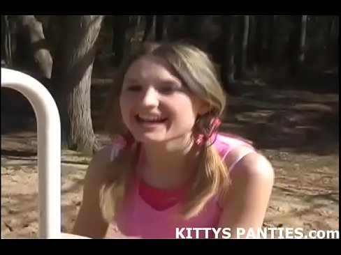 Cute Kitty Flashing Her Panties In Public
