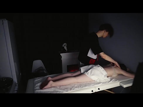 fingering her with dildo after a massage