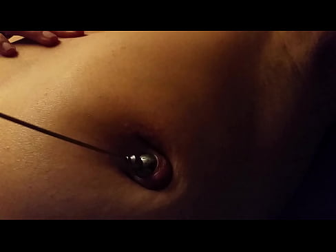 nippleringlover pierced tits milf pulling metal ball through huge nipple piercing hole