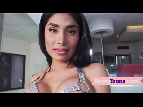 Booty trans beauty showing off latin butt