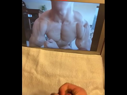 Stroking My Cock to My Muscle God Friend