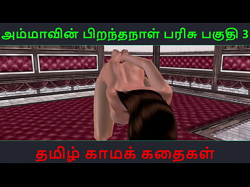 Cartoon sex video of a cute desi girls masturbating using stick with Tamil Sex Story