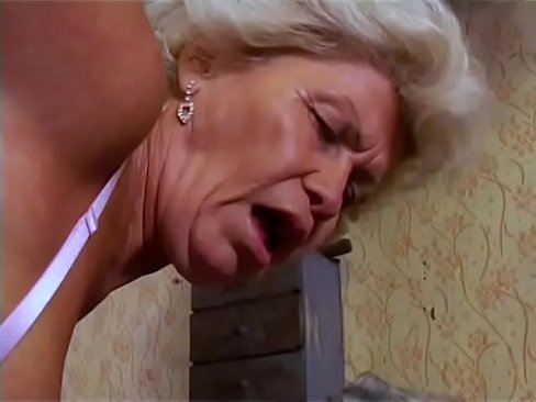 Hot blonde granny Francsina rides a hard cock and then gets a warm facial
