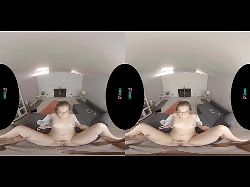 Cute blonde in glasses wants you to fuck her and fill her full of cum in virtual reality