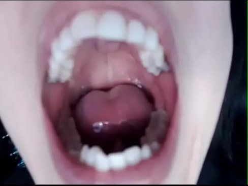 Up close mouth and pussy show