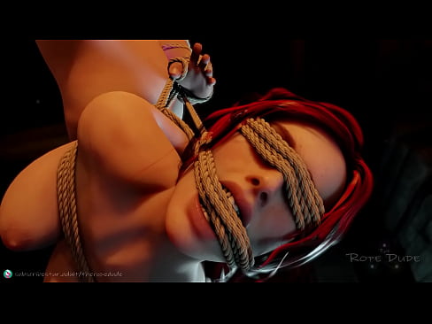 Triss tormented by a crystal dildo in bondage