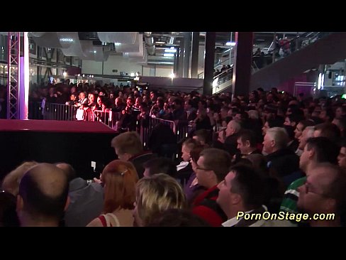 lesbian sex show on public stage