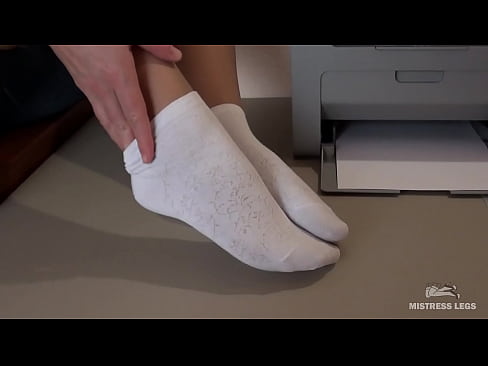 Girl in socks teasing