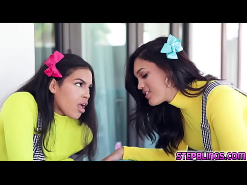 Maya Farrell and Alina Belle pleasing their stepbrother and fucks him in inside his room  Maya Farrell and Alina Belle pleasing their stepbrother and fucks him in inside his room