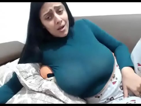 Hot girl with amazing tits masturbating on webcam