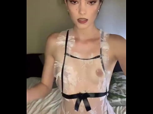 TikTok teen nude dance in transparent french maid outfit