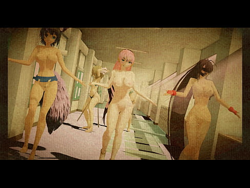 naked girls dancing in the school corridor