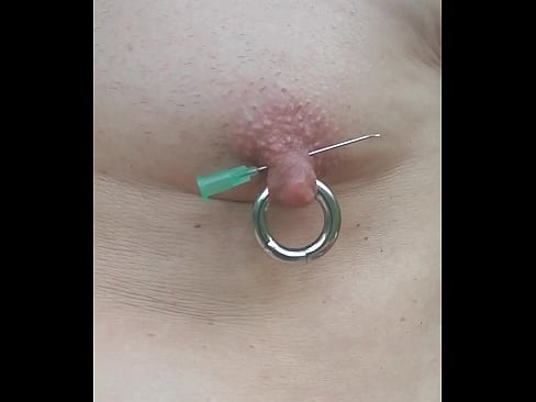 Double Pierced Left Nipple Inspected By Insect