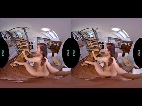 Petite brunette gets fucked in virtual reality POV