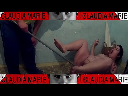 Putting the broomstick into the fat woman's pussy. That pussy needs cleaning and there is nothing better than scratching the fat woman's pussy to eat it.