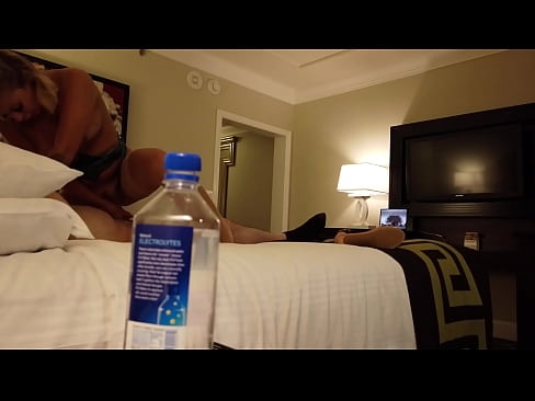 Madelyn Monroe Fan Bang in Hotel - Annoying Bottle in Way