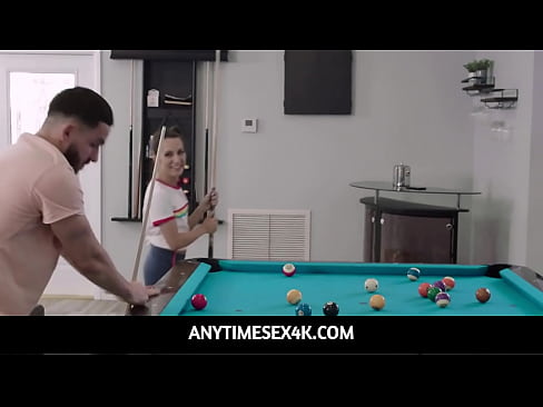 Teen Free Used On A Pool Table- Freya Von Doom