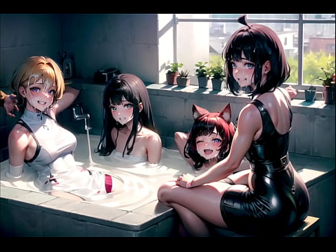 in a bath of pure white sperm