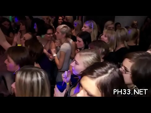 Tons of group-sex on dance floor blow jobs from blondes wild fuck