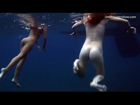 Underwater erotics with hot girls in the sea