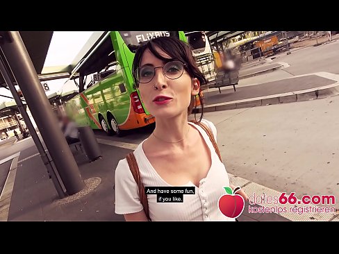 Babe Lou Nesbit ○ with Nerdy Glasses ○ Picked up & Fucked in Public! ▶ Dates66.com