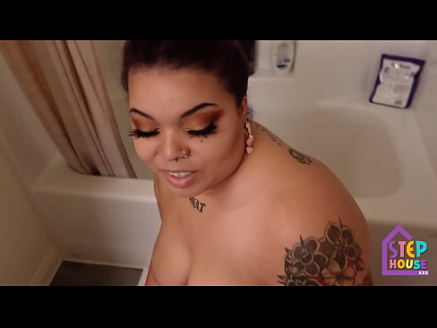 Horny BBW step Mom Argues with her Latino Step-Son but then decides to use his big dick