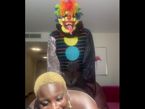 Popular BBW ebony adult star gets fucked clown