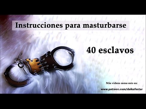 Van a venderte como esclavo sumiso. Instrucciones para masturbarse voz española.