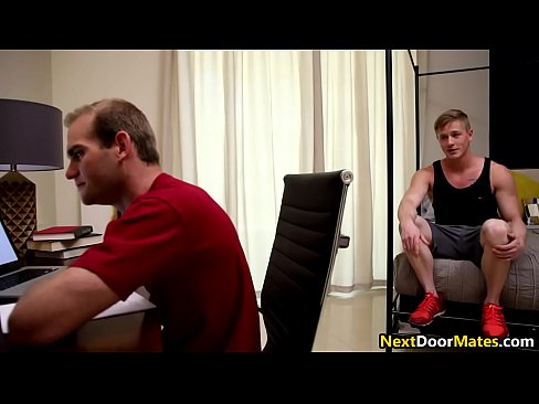 My stepbro is wanking to gay sex videos!
