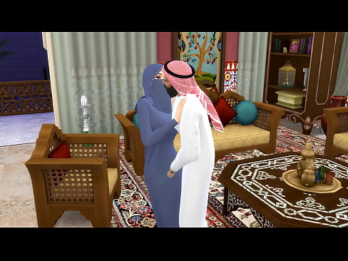 Arab wife cheats on her husband while he is away with a strange Arab man