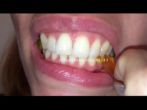 A Sexy Girl Chewing Candy