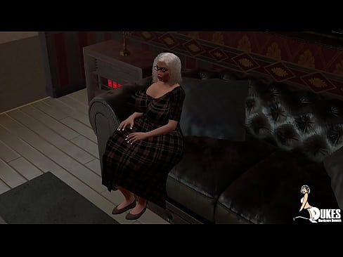 BBC gets his dick swallowed by a big booty church lady on her living room sofa