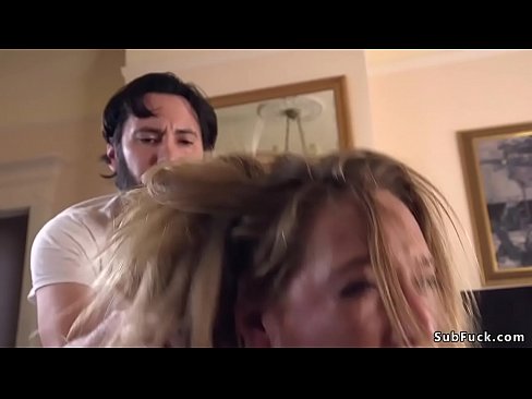 Brunette Mona Wales caught by Tommy Pistol in hotel room after stole money from him and then throat and anal fucked