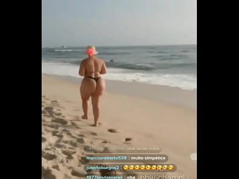 Aline Beach walk wow butt amazing