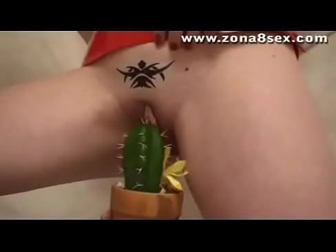 Teen xtreme cactus in pussy